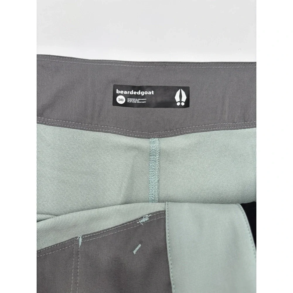 Bearded Goat Men's Hybrid Board Shorts Size 38 Gray Stretch Surf Swim Casua‎